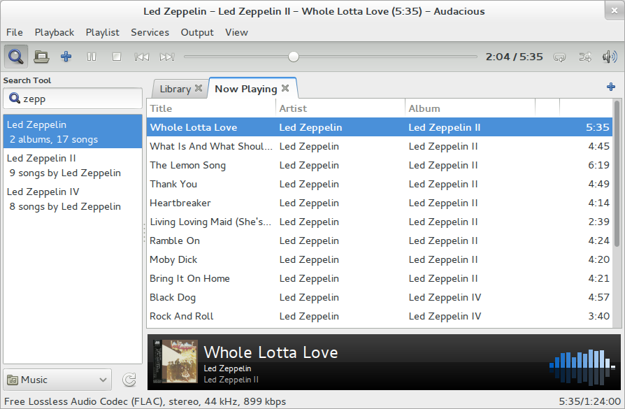 Top Five Audio player for Linux